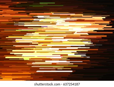 Abstract background with glitched horizontal stripes, stream lines. Concept of aesthetics of signal error. Glitch effect background for a poster, cover, design concepts, banners, web presentations.