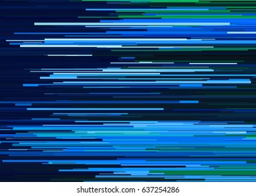 Abstract background with glitched horizontal stripes, stream lines. Concept of aesthetics of signal error. Glitch effect background for a poster, cover, design concepts, banners, web presentations.
