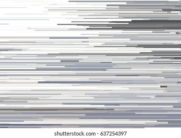 Abstract background with glitched horizontal stripes, stream lines. Concept of aesthetics of signal error. Glitch effect background for a poster, cover, design concepts, banners, web presentations.