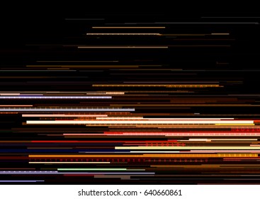 Abstract background with glitched horizontal stripes, stream line binary code background with two binary digits 0 and 1. Concepts of aesthetics of signal error, computer coding, hacker, encryption.