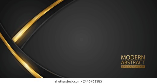 Abstract background with glitter and golden lines glowing dots golden combinations. Luxury and elegant design for element design and other users. Vector illustration