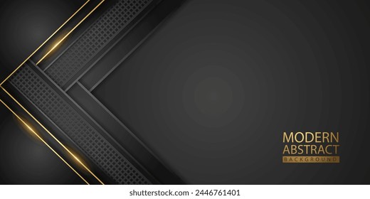 Abstract background with glitter and golden lines glowing dots golden combinations. Luxury and elegant design for element design and other users. Vector illustration