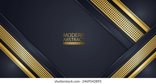 Abstract background with glitter and golden lines glowing dots golden combinations. Luxury and elegant design for element design and other users. Vector illustration