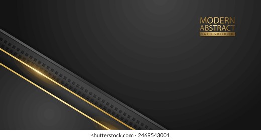 Abstract background with glitter and golden lines glowing dots golden combinations. Luxury and elegant design for element design and other users. Vector illustration