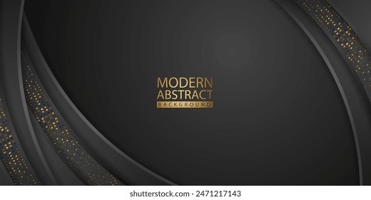 Abstract background with glitter and golden lines glowing dots golden combinations. Luxury and elegant design for element design and other users. Vector illustration