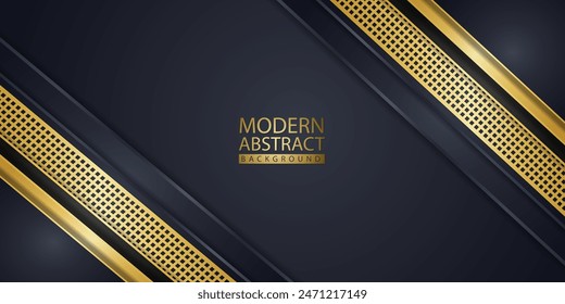 Abstract background with glitter and golden lines glowing dots golden combinations. Luxury and elegant design for element design and other users. Vector illustration