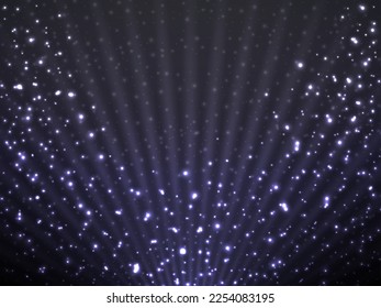 Fondo abstracto con partículas brillantes y rayos brillantes. Fondo mágico