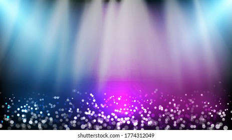 abstract background of Glittering dust particle and lighting spotlgiht stage background