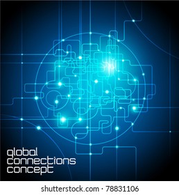 abstract background global internet connections concept