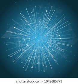 Abstract background with global technology network design