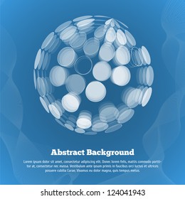 Abstract background with globe.