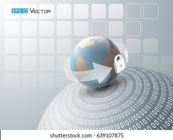 Abstract background with globe 3