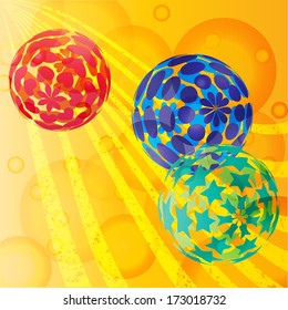 Abstract background with globes 