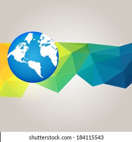 Abstract background with globes