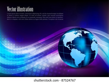 Abstract background with globes