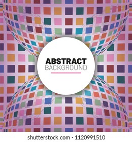 Abstract background with globes mosaic 3d vector illustration 