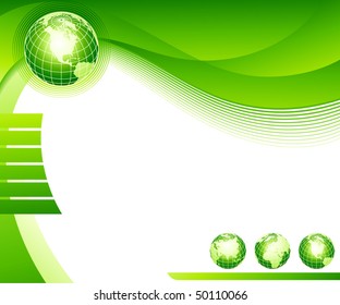 Abstract background with globes. Vector illustration.