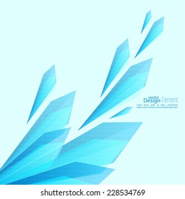 Abstract background with glossy blue crystals. 
