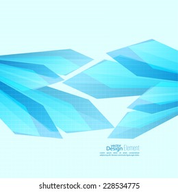 Abstract background with glossy blue crystals. 