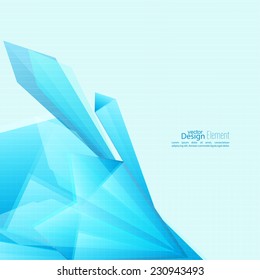 Abstract background with glossy blue crystals. 