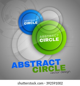 Abstract background with glossy circles. Vector design elements. Glossy buttons.