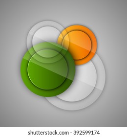 Abstract background with glossy circles. Vector design elements. Glossy buttons.