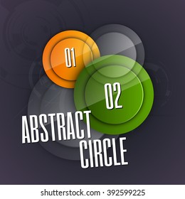 Abstract background with glossy circles. Vector design elements. Glossy buttons.