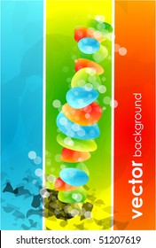 Abstract background with glossy elements