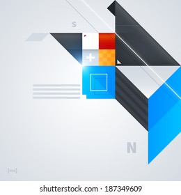 Abstract background with glossy geometric shapes. Useful for digital compositions and layouts. EPS10