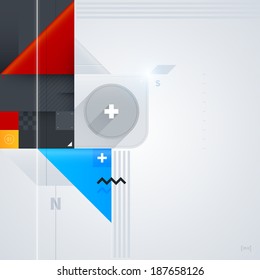 Abstract background with glossy geometric shapes. Useful for digital compositions and layouts. EPS10
