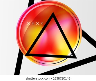 Abstract background - glossy glass bubbles, abstract sphere shapes, geometric dynamic composition with copyspace. Vector Illustration For Wallpaper, Banner, Background, Card, Book Illustration