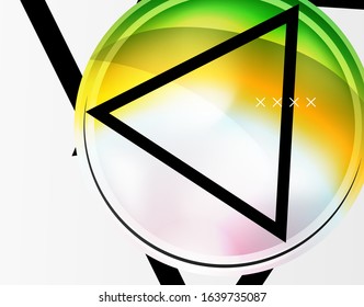 Abstract background - glossy glass bubbles, abstract sphere shapes, geometric dynamic composition with copyspace. Vector Illustration For Wallpaper, Banner, Background, Card, Book Illustration
