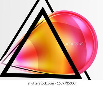 Abstract background - glossy glass bubbles, abstract sphere shapes, geometric dynamic composition with copyspace. Vector Illustration For Wallpaper, Banner, Background, Card, Book Illustration