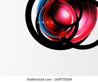 Abstract background - glossy glass bubbles, abstract sphere shapes, geometric dynamic composition with copyspace. Vector Illustration For Wallpaper, Banner, Background, Card, Book Illustration