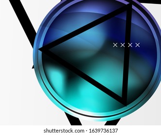Abstract background - glossy glass bubbles, abstract sphere shapes, geometric dynamic composition with copyspace. Vector Illustration For Wallpaper, Banner, Background, Card, Book Illustration