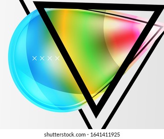 Abstract background - glossy glass bubbles, abstract sphere shapes, geometric dynamic composition with copyspace. Vector Illustration For Wallpaper, Banner, Background, Card, Book Illustration