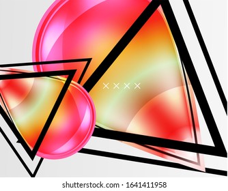 Abstract background - glossy glass bubbles, abstract sphere shapes, geometric dynamic composition with copyspace. Vector Illustration For Wallpaper, Banner, Background, Card, Book Illustration