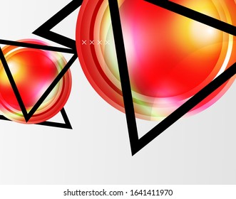 Abstract background - glossy glass bubbles, abstract sphere shapes, geometric dynamic composition with copyspace. Vector Illustration For Wallpaper, Banner, Background, Card, Book Illustration