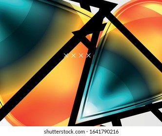 Abstract background - glossy glass bubbles, abstract sphere shapes, geometric dynamic composition with copyspace. Vector Illustration For Wallpaper, Banner, Background, Card, Book Illustration