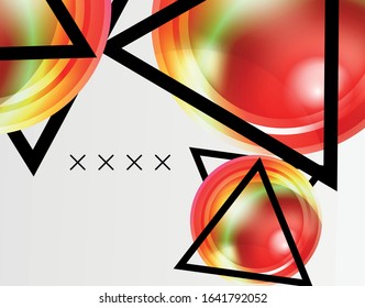 Abstract background - glossy glass bubbles, abstract sphere shapes, geometric dynamic composition with copyspace. Vector Illustration For Wallpaper, Banner, Background, Card, Book Illustration