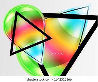 Abstract background - glossy glass bubbles, abstract sphere shapes, geometric dynamic composition with copyspace. Vector Illustration For Wallpaper, Banner, Background, Card, Book Illustration