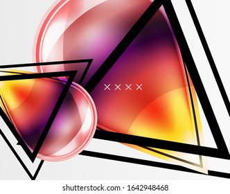 Abstract background - glossy glass bubbles, abstract sphere shapes, geometric dynamic composition with copyspace. Vector Illustration For Wallpaper, Banner, Background, Card, Book Illustration