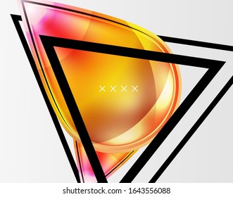 Abstract background - glossy glass bubbles, abstract sphere shapes, geometric dynamic composition with copyspace. Vector Illustration For Wallpaper, Banner, Background, Card, Book Illustration