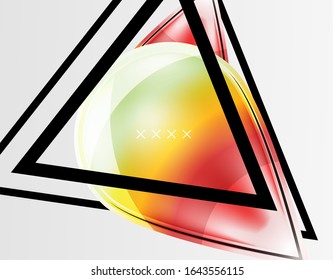 Abstract background - glossy glass bubbles, abstract sphere shapes, geometric dynamic composition with copyspace. Vector Illustration For Wallpaper, Banner, Background, Card, Book Illustration