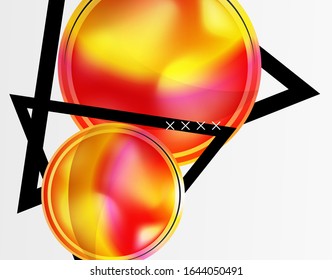 Abstract background - glossy glass bubbles, abstract sphere shapes, geometric dynamic composition with copyspace. Vector Illustration For Wallpaper, Banner, Background, Card, Book Illustration
