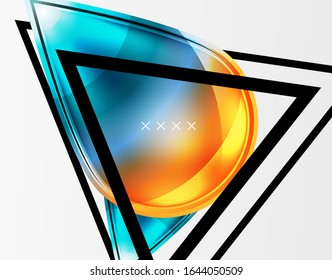 Abstract background - glossy glass bubbles, abstract sphere shapes, geometric dynamic composition with copyspace. Vector Illustration For Wallpaper, Banner, Background, Card, Book Illustration