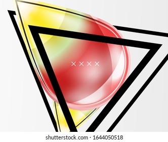 Abstract background - glossy glass bubbles, abstract sphere shapes, geometric dynamic composition with copyspace. Vector Illustration For Wallpaper, Banner, Background, Card, Book Illustration