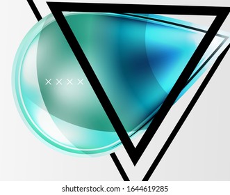 Abstract background - glossy glass bubbles, abstract sphere shapes, geometric dynamic composition with copyspace. Vector Illustration For Wallpaper, Banner, Background, Card, Book Illustration