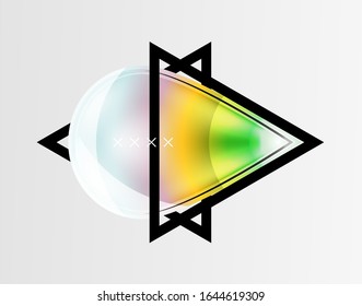 Abstract background - glossy glass bubbles, abstract sphere shapes, geometric dynamic composition with copyspace. Vector Illustration For Wallpaper, Banner, Background, Card, Book Illustration