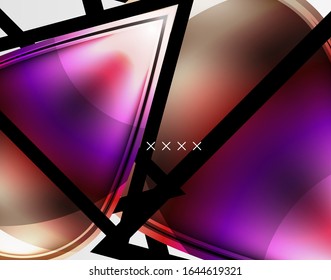 Abstract background - glossy glass bubbles, abstract sphere shapes, geometric dynamic composition with copyspace. Vector Illustration For Wallpaper, Banner, Background, Card, Book Illustration